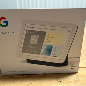 Google Hub Smart Device Packaging with White and Gray